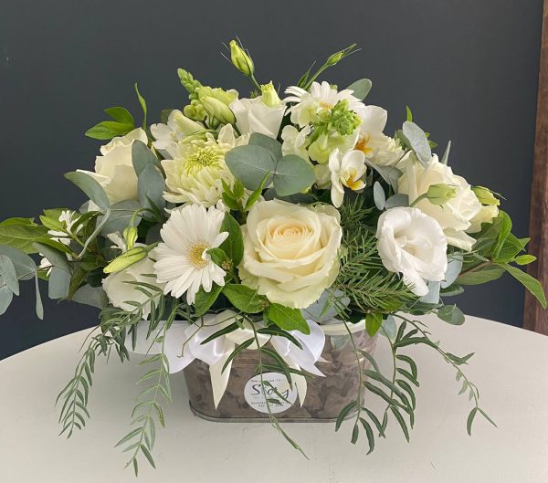 Greens and Whites Arrangement